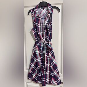 Torrid Plaid Midi Dress - Blue, Red, Green